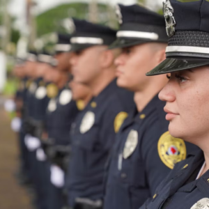 Local law enforcement officers, part of the community Anchor Electric supports with service discounts